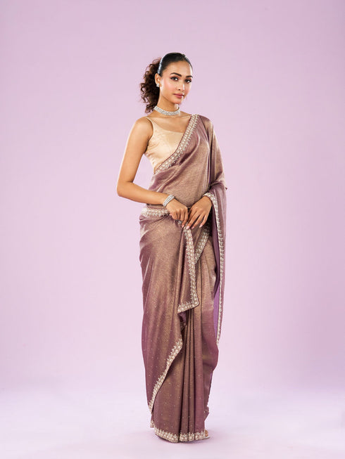 Mohey Regal Purple Organza Saree