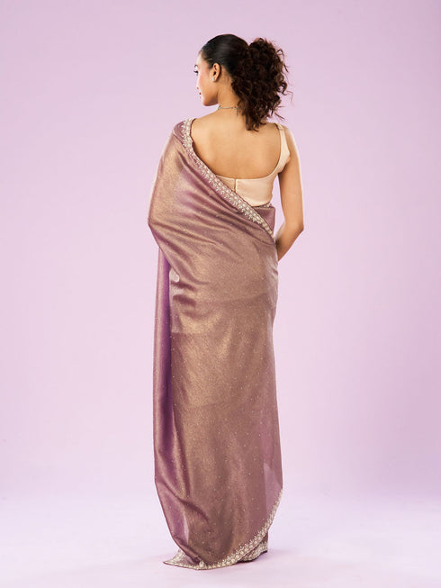 Mohey Regal Purple Organza Saree