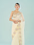 Mohey Elegant Cream Chiffon Saree
