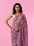 Mohey Dusty Pink Elegant Net Saree
