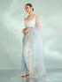 Mohey Blue Organza Enchantress Saree