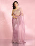 Mohey Scintillating Purple Radiance Organza Saree