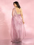 Mohey Scintillating Purple Radiance Organza Saree