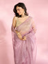 Mohey Scintillating Purple Radiance Organza Saree