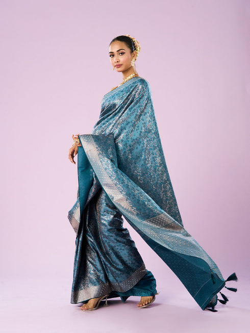Mohey Ethereal Light Blue Saree