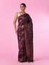 Mohey Silken Elegance Wine Banarasi Saree