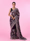 Mohey Purple Georgette Sparkle Saree
