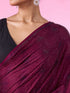 Mohey Elegant Wine Satin Saree