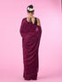 Mohey Elegant Wine Satin Saree