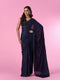 Mohey Blue Indigo Regal Satin Saree