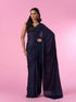Mohey Blue Indigo Regal Satin Saree