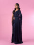 Mohey Blue Indigo Regal Satin Saree
