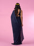 Mohey Blue Indigo Regal Satin Saree