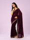 Mohey Serene Wine Georgette Saree