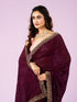 Mohey Serene Wine Georgette Saree