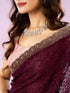 Mohey Serene Wine Georgette Saree