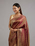 Mohey Elegant Wine Saree