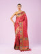 Mohey Elegance Overlaid Pink Saree