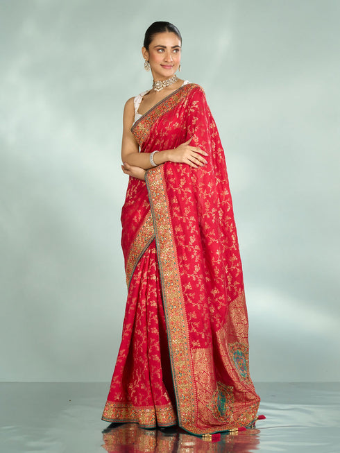 Mohey Pink Elegance Saree