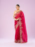 Mohey Blossomed Pink Organza Saree