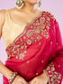 Mohey Blossomed Pink Organza Saree