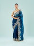 Mohey Indigo Starlet Organza Saree