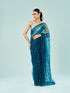 Mohey Blue Majesty Net Saree