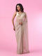 Mohey Beige Organza Elegance Saree