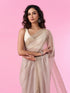 Mohey Beige Organza Elegance Saree