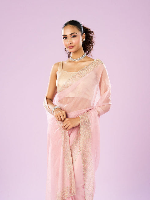 Mohey Radiant Pink Organza Saree