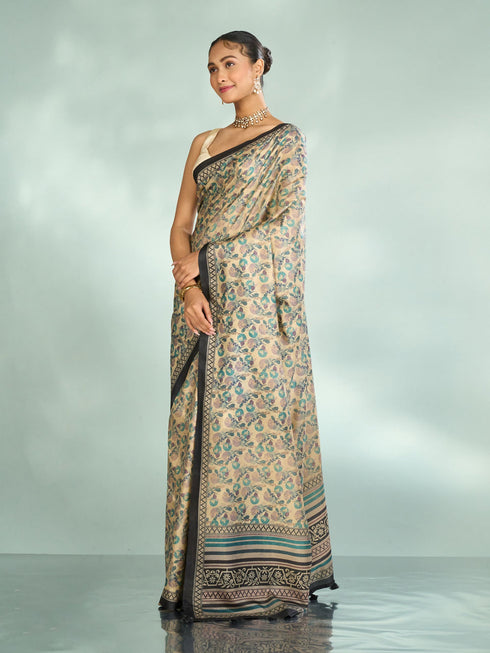 Mohey Glowing Fawn Elegance Saree