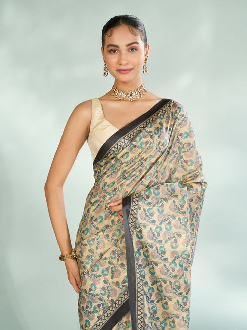 Mohey Glowing Fawn Elegance Saree