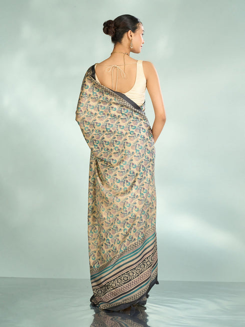 Mohey Glowing Fawn Elegance Saree