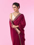 Mohey Wine Hued Chinon Elegance Saree