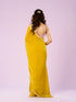 Mohey Lustrous Yellow Chinon Saree