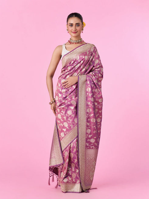 Mohey Purple Panache Banaeasi Saree