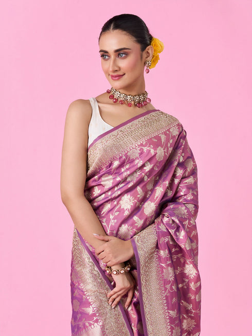 Mohey Purple Panache Banaeasi Saree