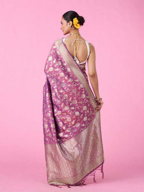 Mohey Purple Panache Banaeasi Saree