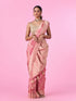 Mohey Emerald Pink Elegance Banarasi Saree