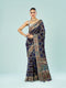 Mohey Indigo Blue Georgette Saree