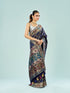 Mohey Indigo Blue Georgette Saree