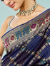 Mohey Indigo Blue Georgette Saree