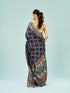 Mohey Indigo Blue Georgette Saree