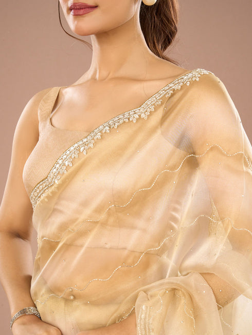 Mohey Green Glory Organza Saree