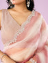 Mohey Dusty Pink Charm Organza Saree