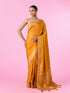 Mohey Radiant Mustard Yellow Banarasi Saree