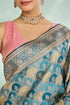 Mohey Eternal Elegance Blue Saree