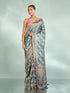 Mohey Eternal Elegance Blue Saree