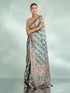 Mohey Eternal Elegance Blue Saree