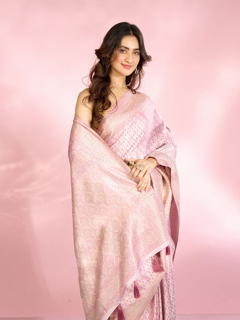 Mohey Elegant Purple Saree Enchantment